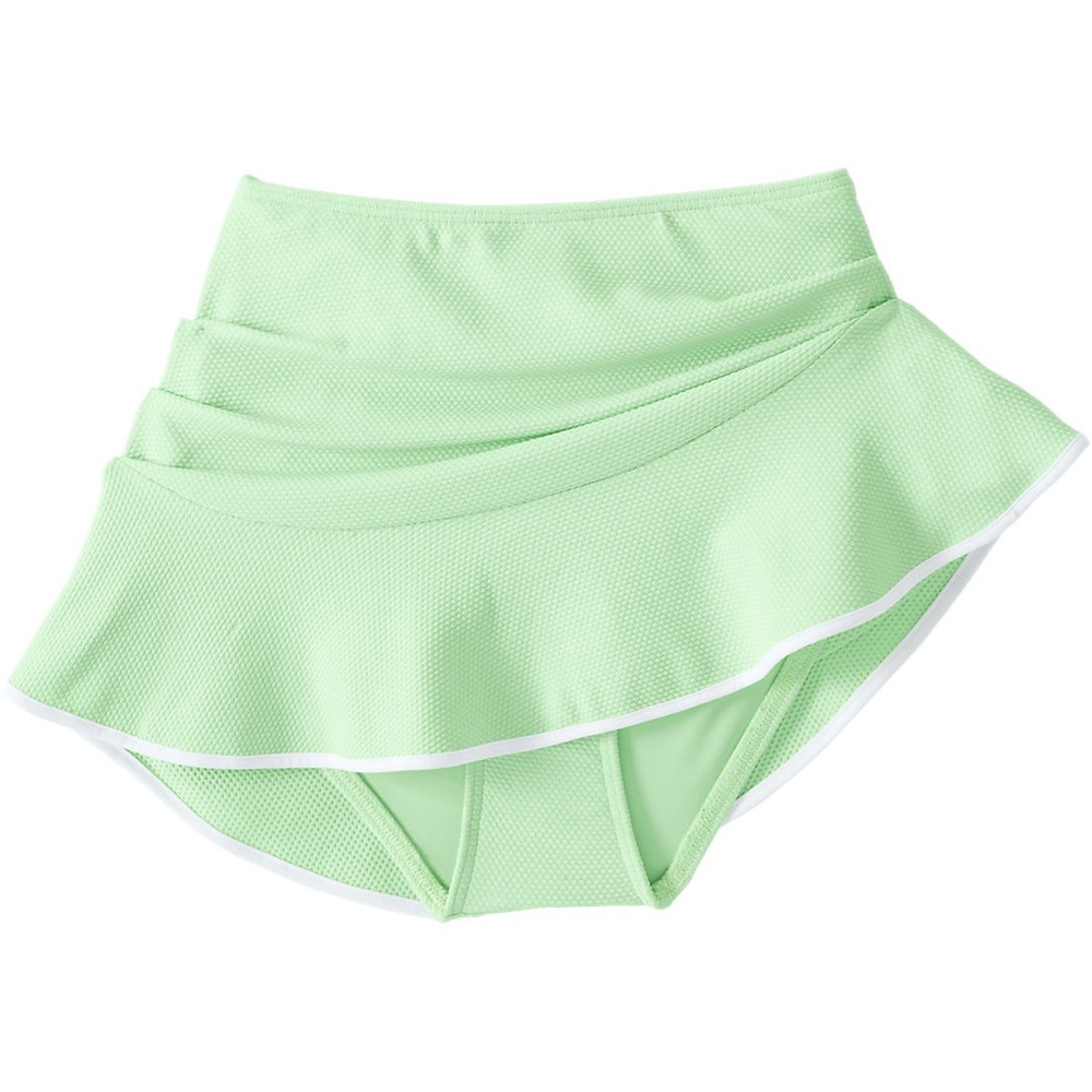 Lands End Women's Pique Ruffle Hem Mini Swim Skirt Sage Light mint green - Picture 7 of 8